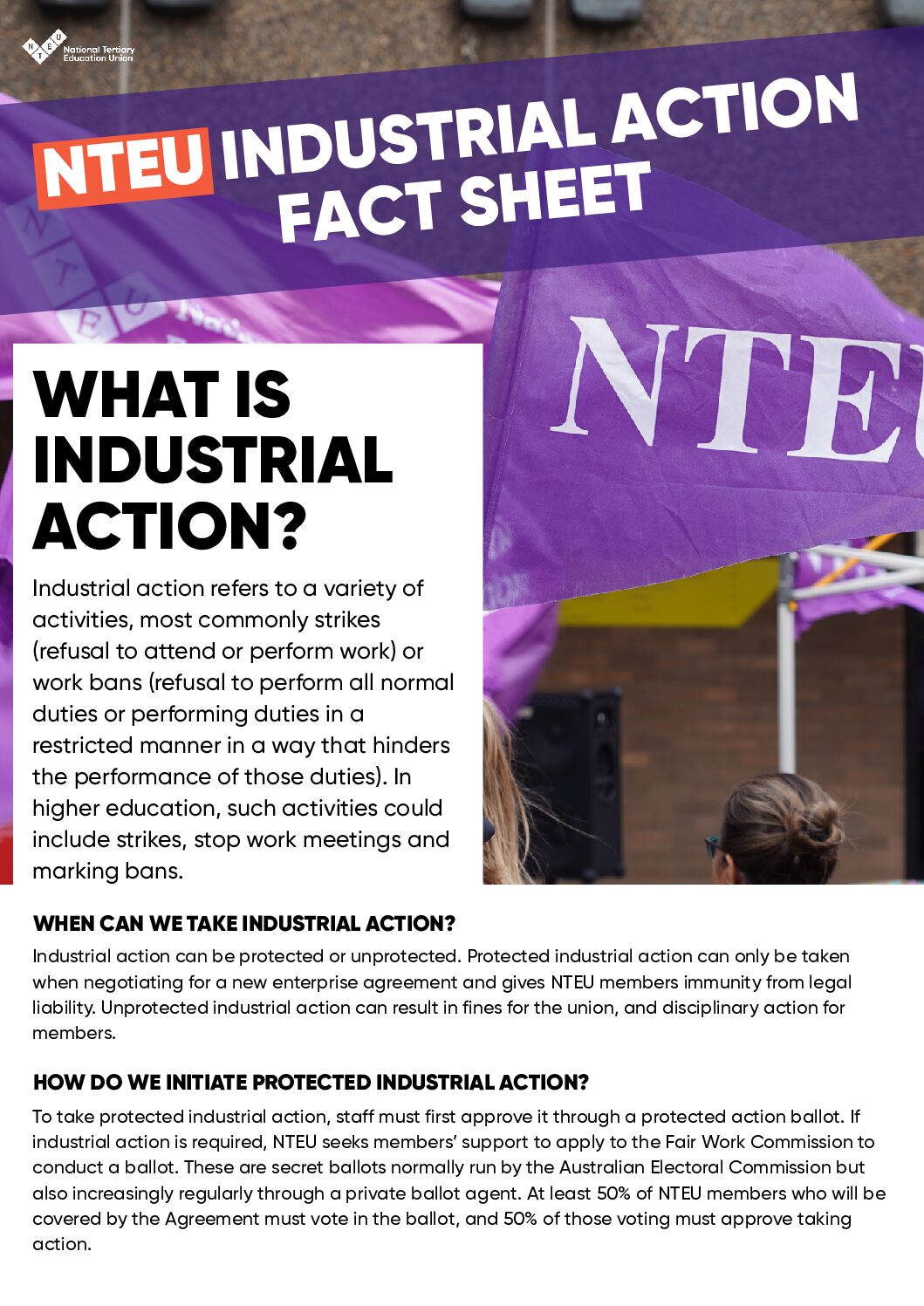 NTEU Industrial Action fact sheet