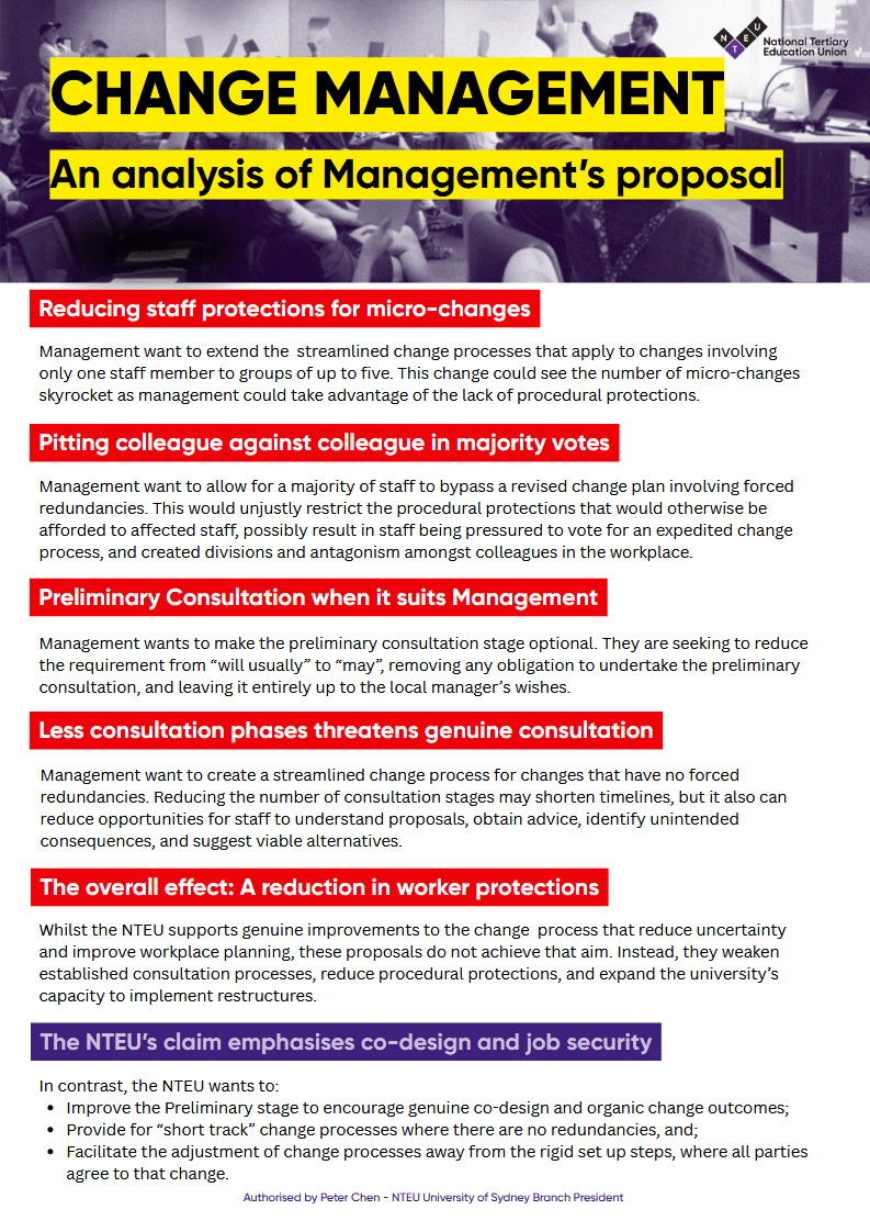 Change management analysis