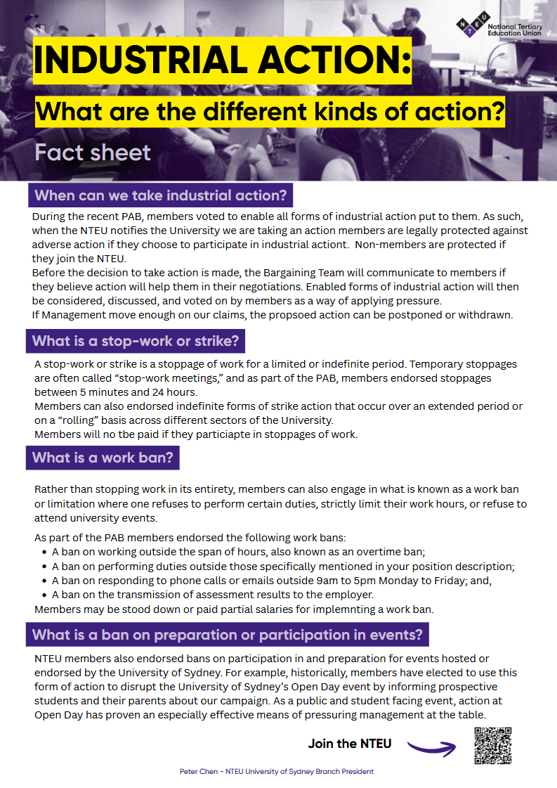 Industrial action fact sheet thumbnail