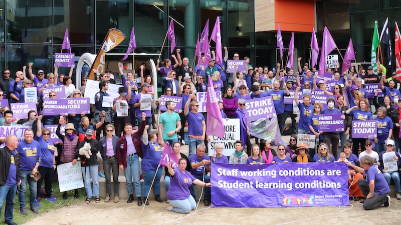 UON members on strike in 2023