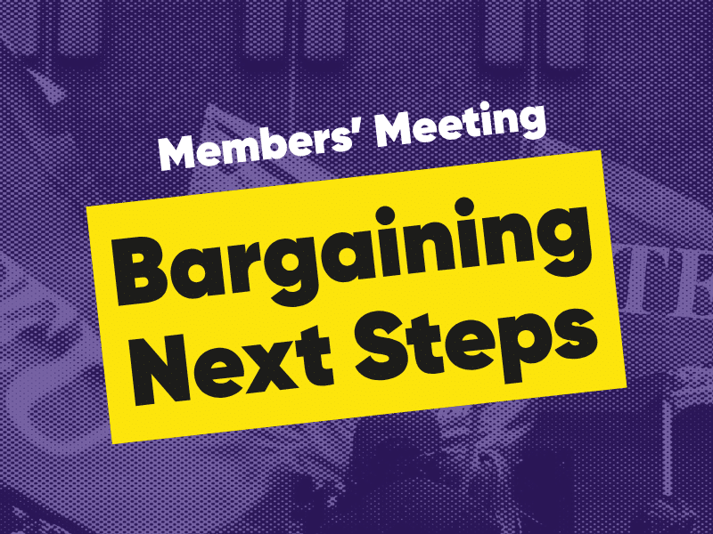 GMM | Bargaining Next Steps